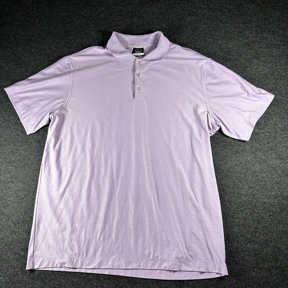 Nike Golf Shirt Mens XL‎ Purple Polo Short Sleeve Tour Performance Dri-Fit